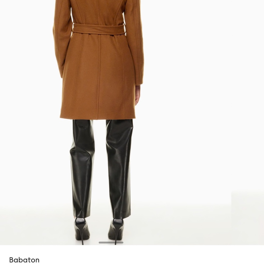 Babaton Black Belted Coat - Picture 10 of 12
